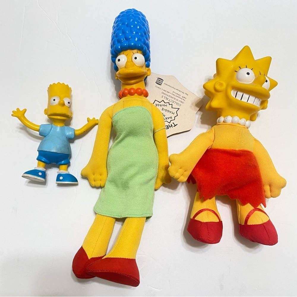 1990 Vintage Simpson Family doll set of 3